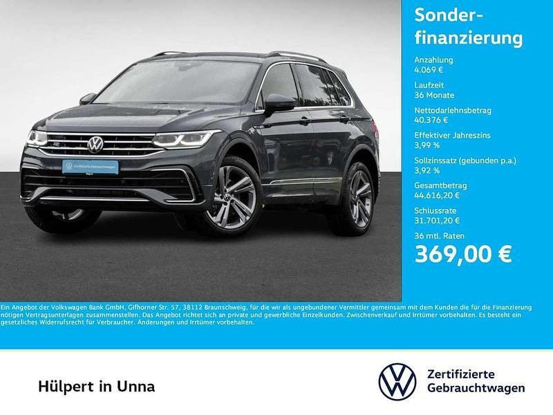 Delfingrau metallic Gebraucht 2024 VW Tiguan R-line SUV | 44.445 € (Etwas zu teuer) - Bild 1/3