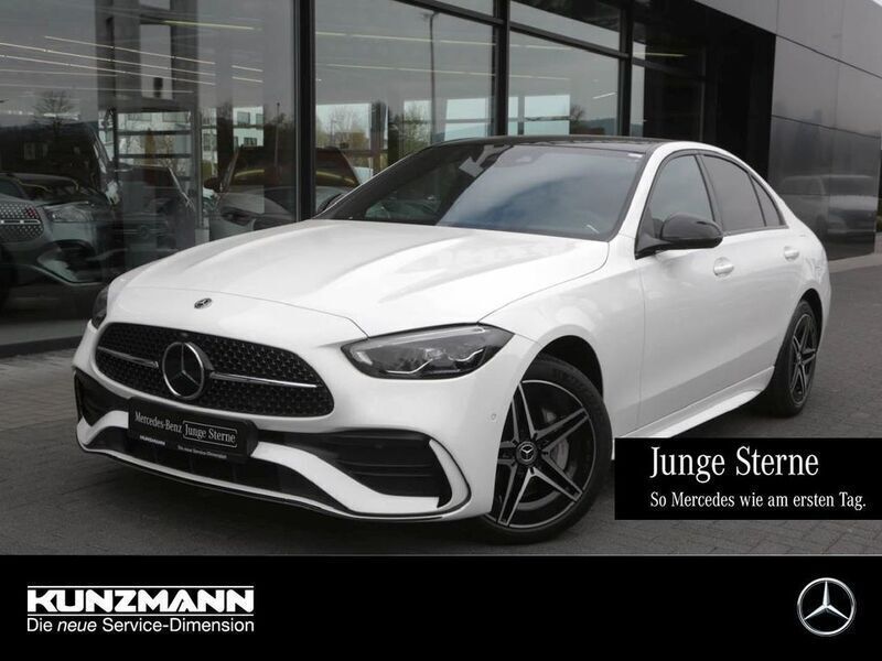 Polarweiss Gebraucht 2022 Mercedes C300e AMG Limousine | 42.330 € (Fairer Preis) - Bild 1/4