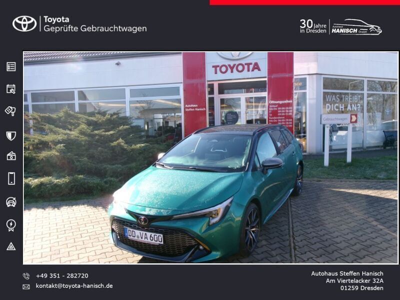 Super green metallic, dach sch Gebraucht 2024 Toyota Corolla Sport Kombi | 35.990 € (Teuer) - Bild 1/4