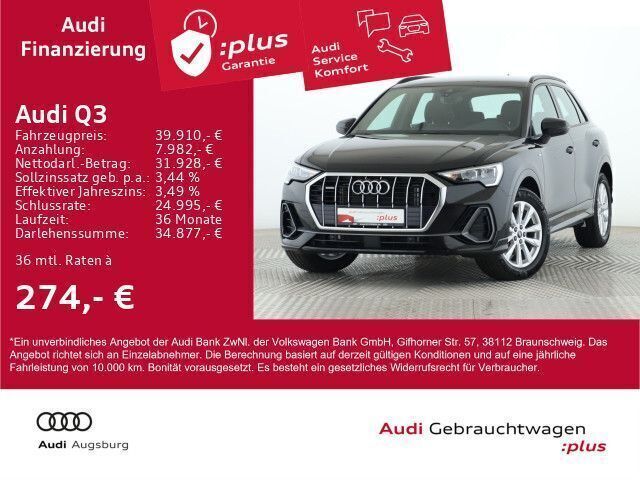 Mythosschwarz metallic Gebraucht 2024 Audi Q3 S-Line SUV | 39.910 € (Guter Preis) - Bild 1/4