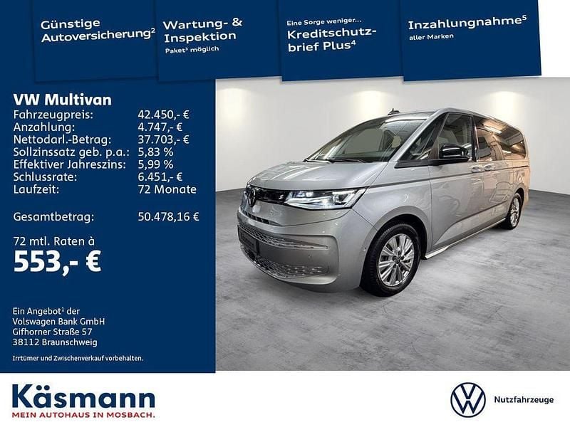 Reflexsilber metallic Gebraucht 2022 VW Multivan Van | 42.450 € (Superpreis) - Bild 1/4