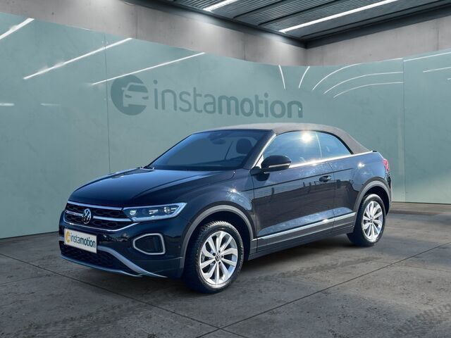 Schwarz Gebraucht 2024 VW T-Roc Cabriolet Style Cabrio | 30.169 € (Guter Preis) - Bild 1/2