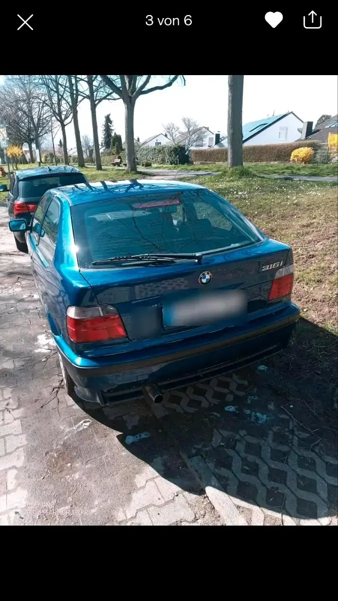 Gebraucht BMW 316 Compact 102 PS (75 kW) 1997 Blau Kleinwagen