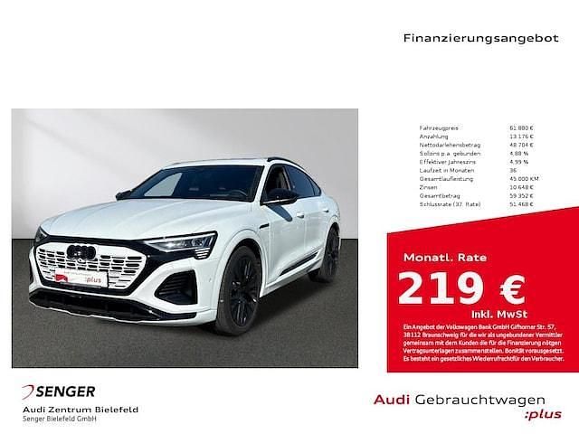 Gletscherweiß metallic Gebraucht 2024 Audi Q8 Sportback e-tron S-Line SUV | 61.880 € (Superpreis) - Bild 1/4