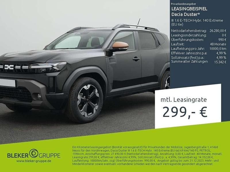 Perlmuttschwarz Neu 2025 Dacia Duster Extreme SUV | 26.280 € (Fairer Preis) - Bild 1/3
