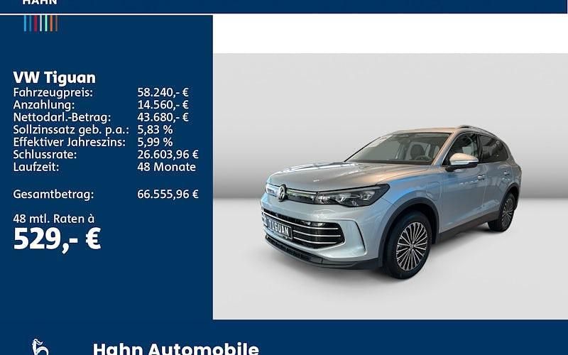Neu VW Tiguan Elegance 272 PS (200 kW) 2025 Silber SUV