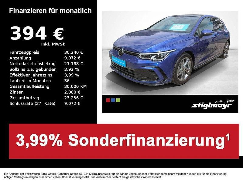 Blau Gebraucht 2024 VW Golf VIII R-line Kleinwagen | 30.240 € (Fairer Preis) - Bild 1/4