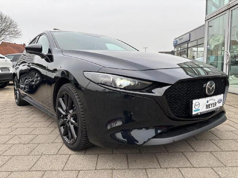 Jet black Gebraucht 2024 Mazda 3 Exclusive-Line Limousine | 25.850 € (Fairer Preis) - Bild 1/4