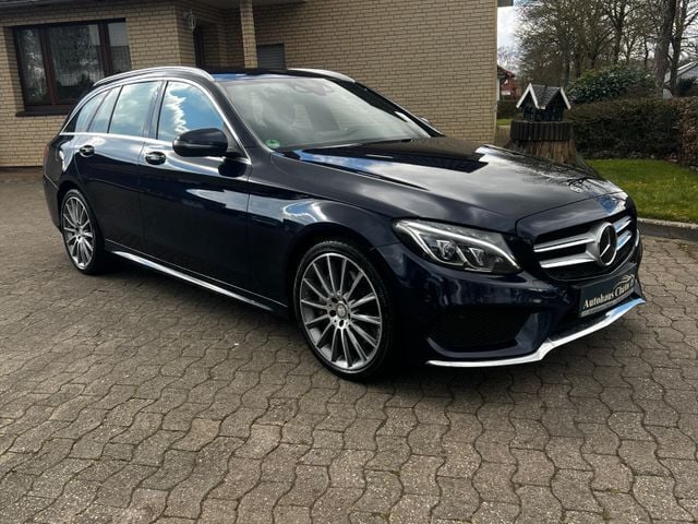 Blau Gebraucht 2018 Mercedes C400 AMG line Limousine | 23.900 € (Superpreis) - Bild 1/4