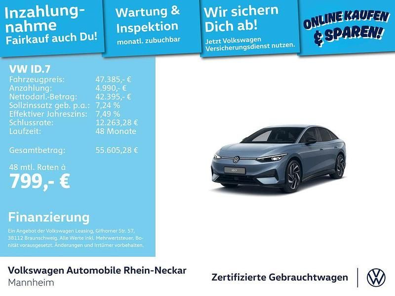 Gebraucht VW ID.7 Pro 210 kW (286 PS) 2025 Stonewashed blue metallic Limousine