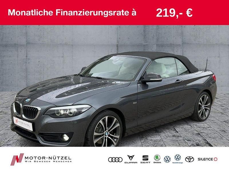 Grau Gebraucht 2018 BMW 220 Sport Line Cabrio | 18.960 € (Fairer Preis) - Bild 1/4