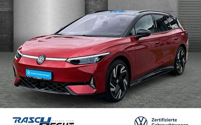 Kings red metallic Gebraucht 2024 VW ID.7 GTX Limousine | 58.830 € - Bild 1/4