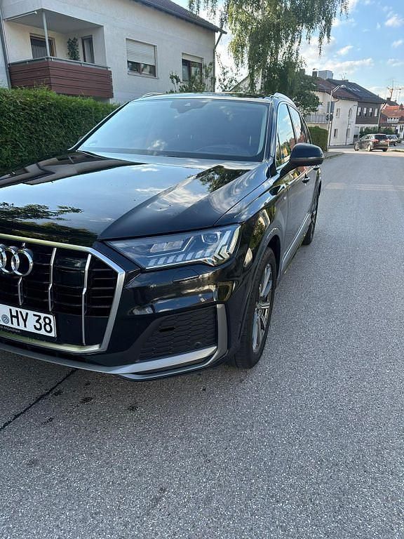 Schwarz Gebraucht 2021 Audi Q7 S-Line SUV | 48.900 € (Superpreis) - Bild 1/4