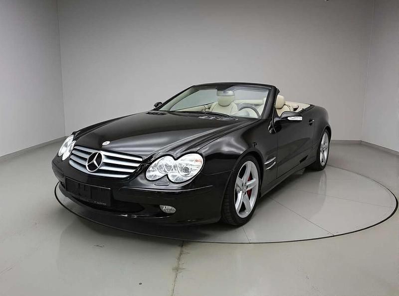 Obsidianschwarz metalliclack Gebraucht 2002 Mercedes SL500 Cabrio | 26.990 € (Teuer) - Bild 1/4