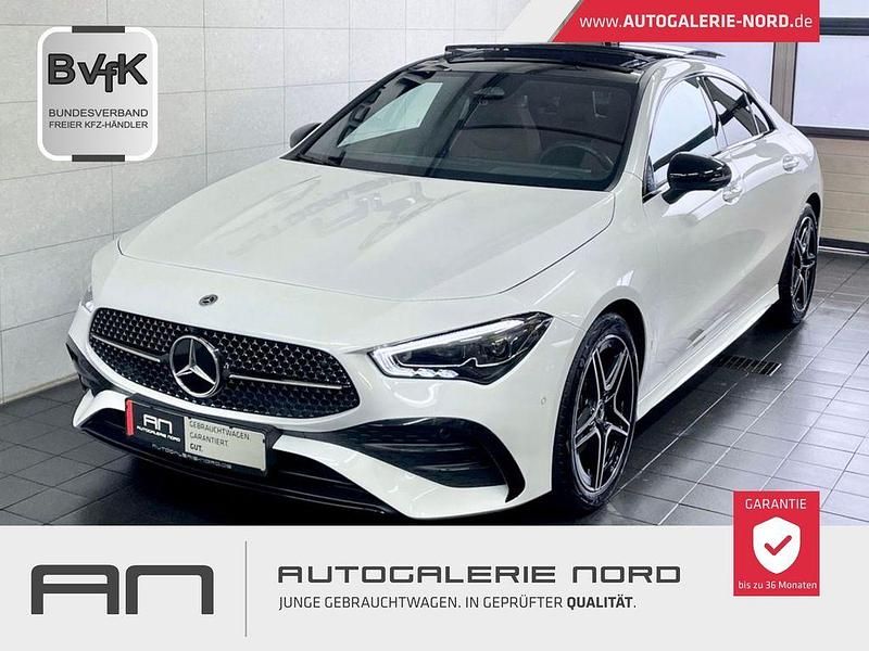 Digitalweiss lack Gebraucht 2024 Mercedes CLA180 AMG Line Premium Plus Limousine | 39.900 € - Bild 1/4