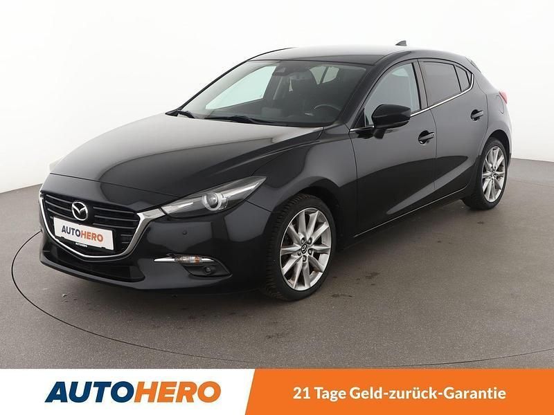 Schwarz Gebraucht 2018 Mazda 3 Sports-Line Limousine | 16.620 € (Fairer Preis) - Bild 1/3