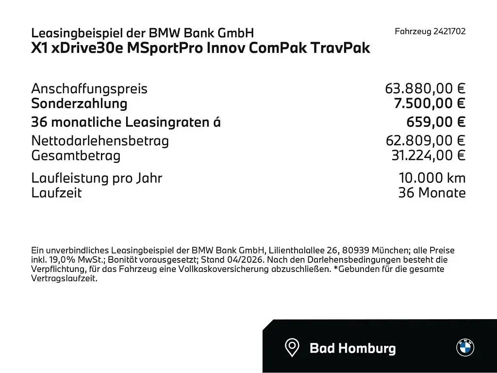 Neu BMW X1 Performance 326 PS (239 kW) 2026 Schwarz SUV