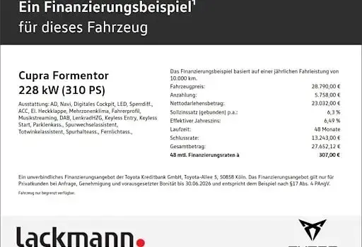 Gebraucht Cupra Formentor VZ 310 PS (228 kW) 2024 Weiß SUV