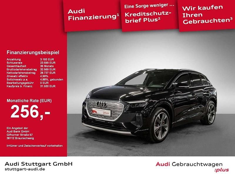 Mythosschwarz metallic Gebraucht 2022 Audi Q4 e-tron Advanced SUV | 31.930 € (Etwas zu teuer) - Bild 1/2