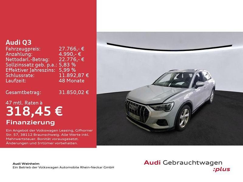Gebraucht Audi Q3 Advanced Plus 150 PS (110 kW) 2023 Florettsilber metallic SUV