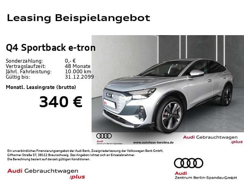 Florettsilber metallic Gebraucht 2022 Audi Q4 e-tron SUV | 29.637 € (Guter Preis) - Bild 1/4