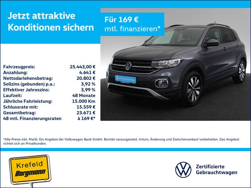 Rauchgrau metallic (metallic) Gebraucht 2023 VW T-Cross Move SUV | 25.443 € (Fairer Preis) - Bild 1/4