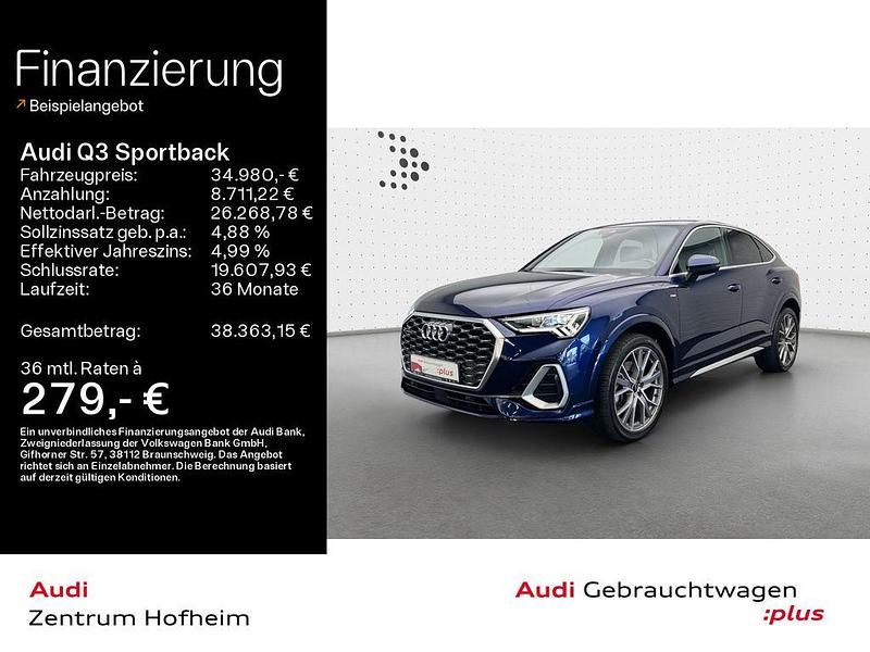 Blau Gebraucht 2022 Audi Q3 Sportback S-Line SUV | 34.980 € (Guter Preis) - Bild 1/4
