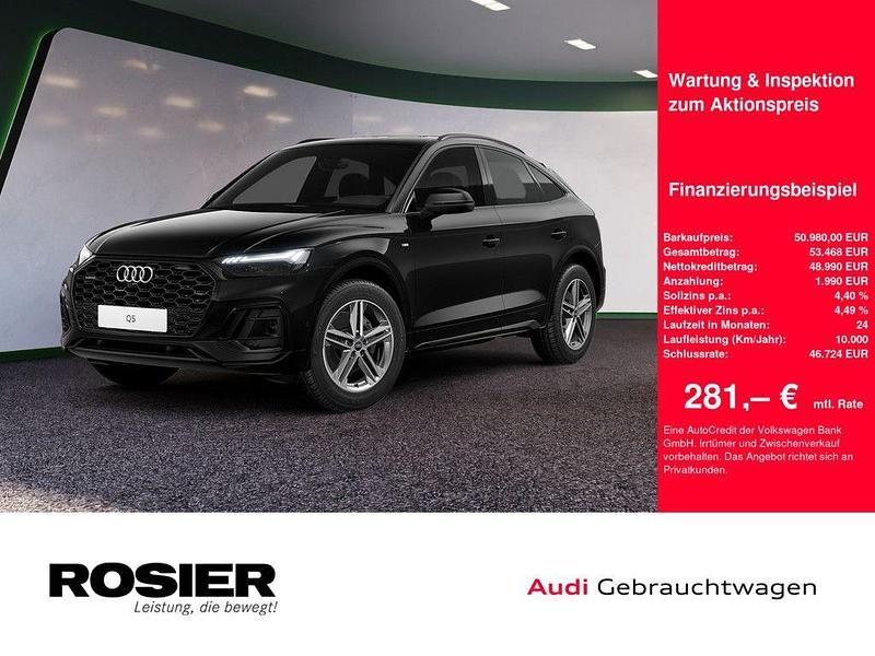 Schwarz / mythosschwarz Gebraucht 2025 Audi Q5 Sportback S-Line SUV | 50.980 € (Fairer Preis) - Bild 1/4