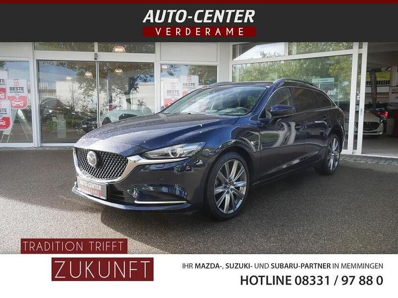 Blau Gebraucht 2023 Mazda 6 Exclusive-Line Kombi | 27.390 € (Superpreis) - Bild 1/2