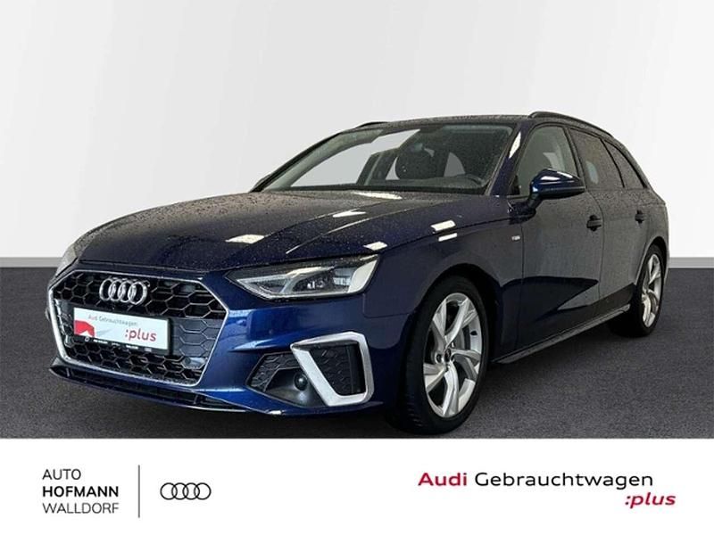 Navarrablau metallic Gebraucht 2022 Audi A4 S-Line Kombi | 28.430 € (Superpreis) - Bild 1/4