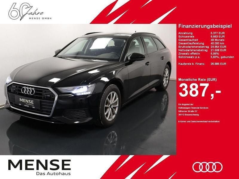 Brillantschwarz Gebraucht 2021 Audi A6 Basis Kombi | 26.885 € (Fairer Preis) - Bild 1/4