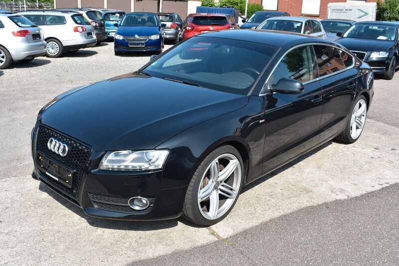 Schwarz Gebraucht 2010 Audi A5 Sportback S-Line Limousine | 17.980 € - Bild 1/4