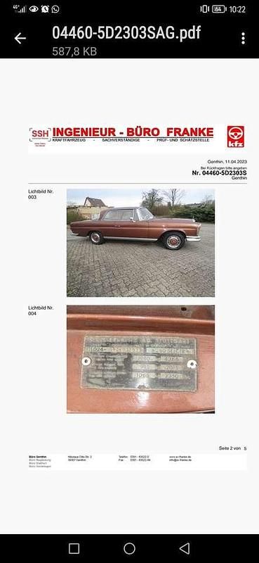 Gebraucht Mercedes 280 160 PS (117 kW) 1968 Braun Coupé