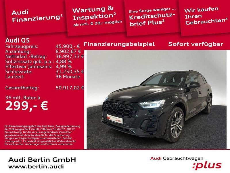 Mythosschwarz metallic Gebraucht 2022 Audi Q5 Ambiente SUV | 45.900 € (Teuer) - Bild 1/3