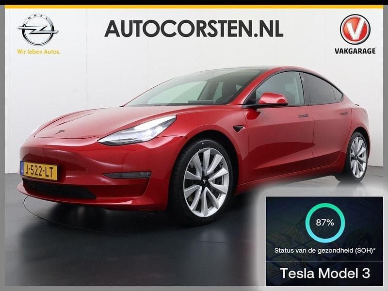 Rot Gebraucht 2020 Tesla Model 3 Long Range AWD Limousine | 23.894 € (Guter Preis) - Bild 1/4