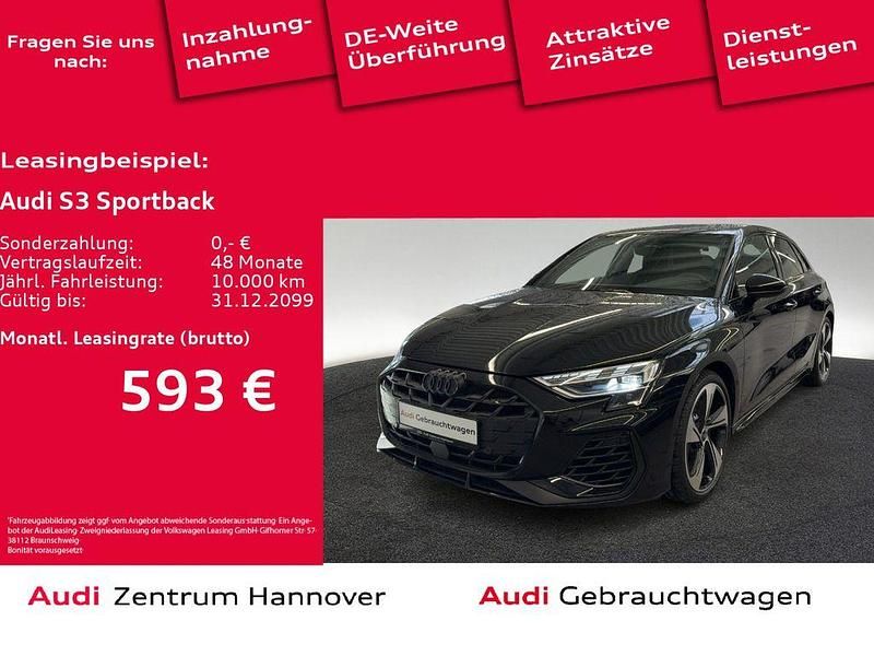 Mythosschwarz metallic Gebraucht 2024 Audi S3 Ambiente Limousine | 44.990 € - Bild 1/4