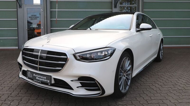 Weiß Gebraucht 2021 Mercedes S350 AMG line Limousine | 60.990 € - Bild 1/4
