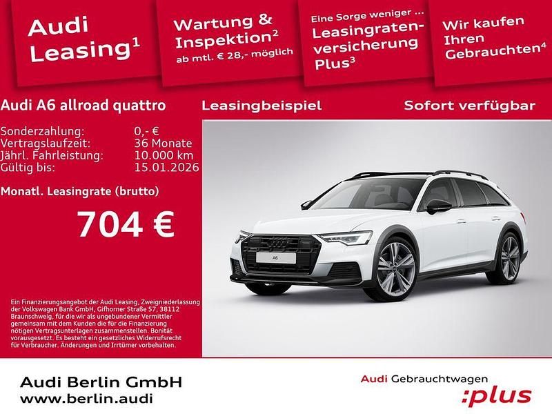 Gletscherweiß metallic Gebraucht 2024 Audi A6 Allroad Ambiente Kombi | 65.900 € (Fairer Preis) - Bild 1/3