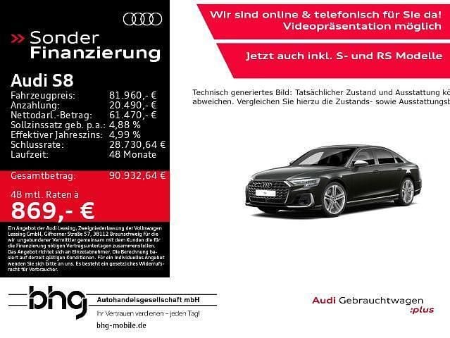 Vesuvgrau metallic Gebraucht 2022 Audi S8 Ambiente Limousine | 81.960 € (Fairer Preis) - Bild 1/4
