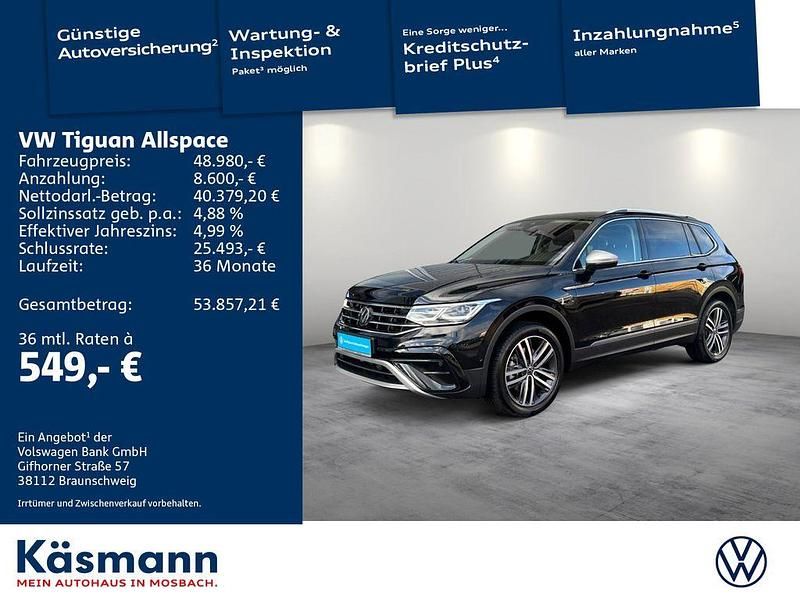 Deep black perleffekt Gebraucht 2024 VW Tiguan Allspace Elegance SUV | 48.980 € (Teuer) - Bild 1/4