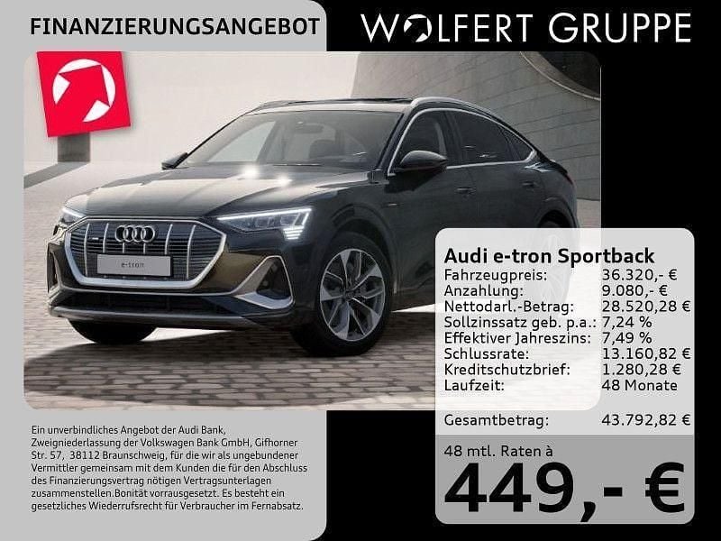Gebraucht Audi e-tron Sportback S-Line 300 kW (408 PS) 2023 Schwarz SUV