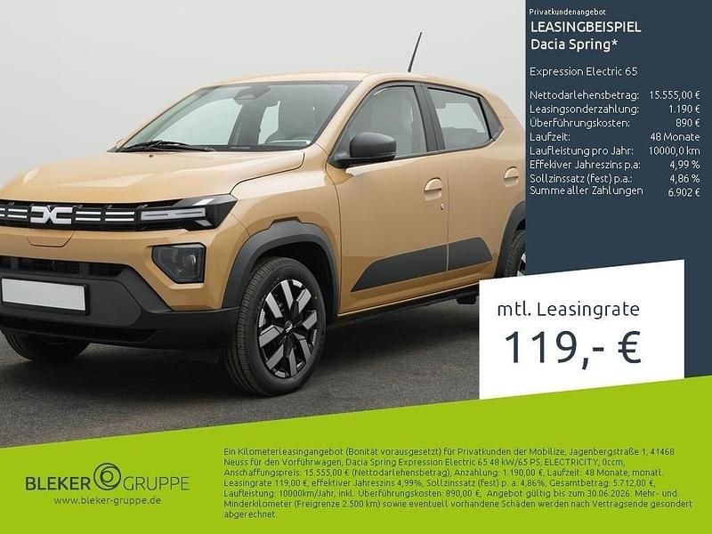 Gebraucht Dacia Spring Expression 47 kW (65 PS) 2025 Safaribeige Kleinwagen