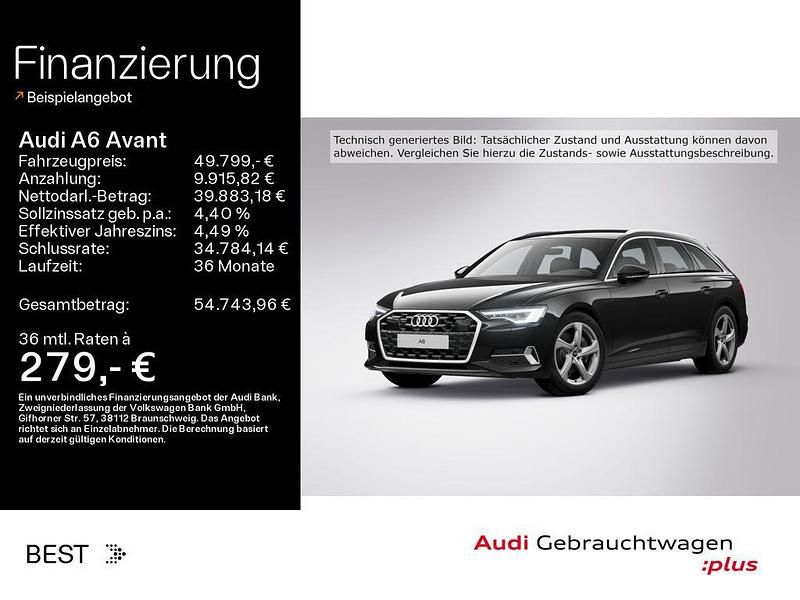 Mythosschwarz metallic Gebraucht 2025 Audi A6 Advanced Kombi | 49.799 € (Etwas zu teuer) - Bild 1/4