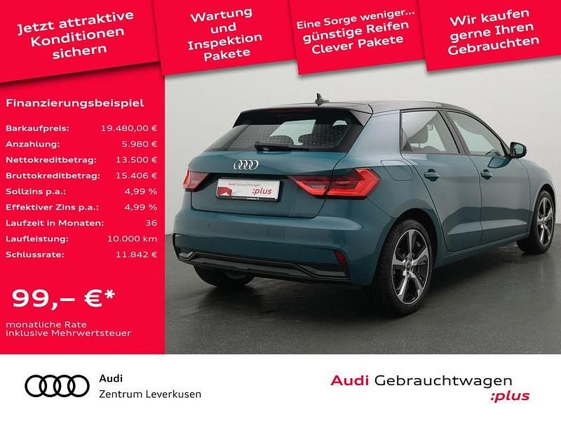 Gebraucht Audi A1 Sportback Advanced 110 PS (80 kW) 2021 Tiomangrün Kleinwagen