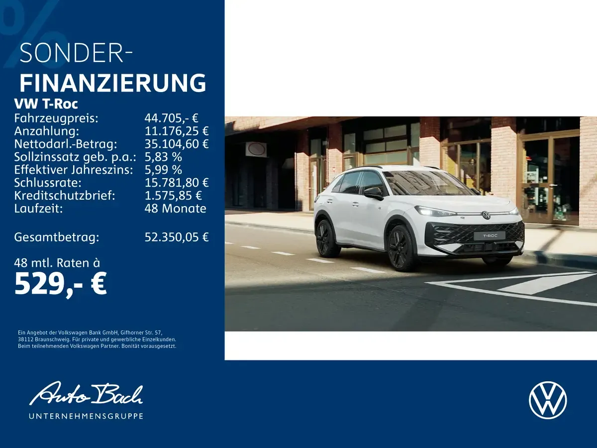 Neu VW T-Roc R-line 150 PS (110 kW) 2026 Pure white uni SUV