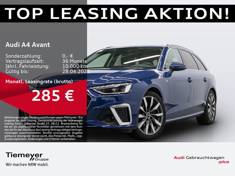 Ascariblau metallic Gebraucht 2024 Audi A4 S-Line Kombi | 38.160 € (Fairer Preis) - Bild 1/4