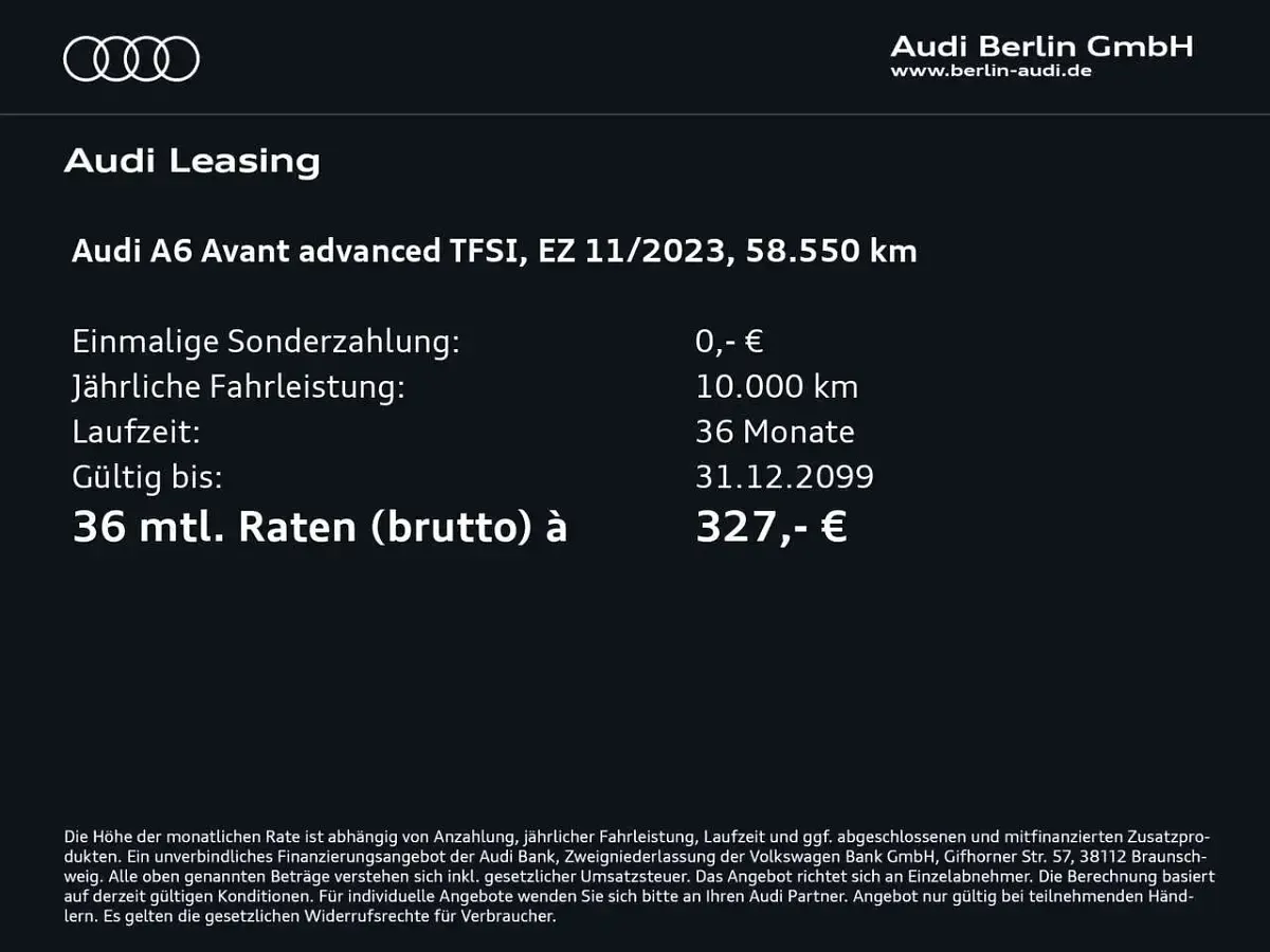 Gebraucht Audi A6 Advanced Plus 265 PS (194 kW) 2023 Schwarz Kombi