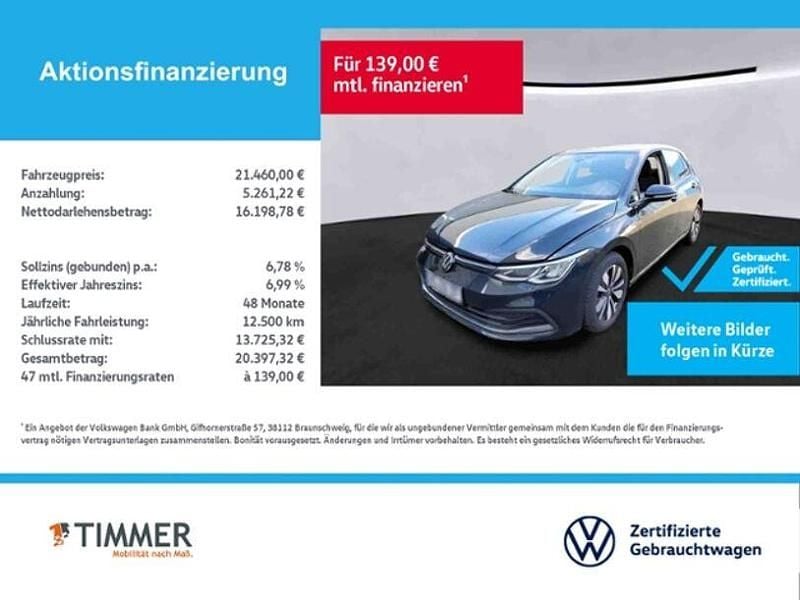 Gebraucht VW Golf VIII Move 150 PS (110 kW) 2023 Schwarz Limousine