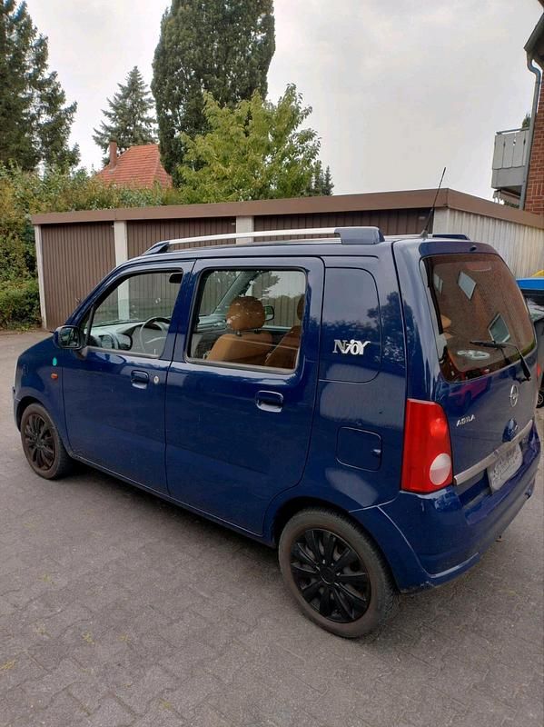 Blau Gebraucht 2002 Opel Agila Kleinwagen | 500 € - Bild 1/4