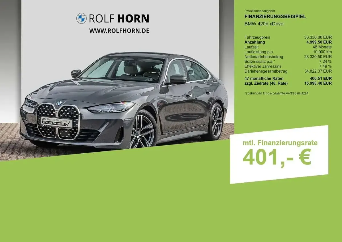 Gebraucht BMW 420 Coupé Sport Line 190 PS (139 kW) 2022 Bmw individual dravitgrau Coupé